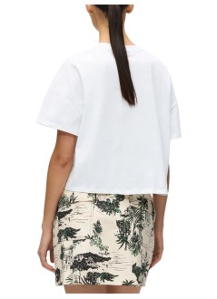 karl lagerfeld top womanvilla print t-shirt - b2w17012 100