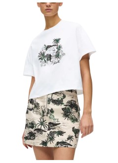 karl lagerfeld top womanvilla print t-shirt - b2w17012 100