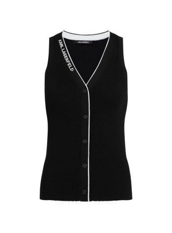 karl lagerfeld top womanlogo knit day top - b2w18014 998