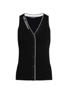 karl lagerfeld top mujer logo knit day top - b2w18014 998