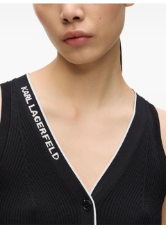 karl lagerfeld top mujer logo knit day top - b2w18014 998