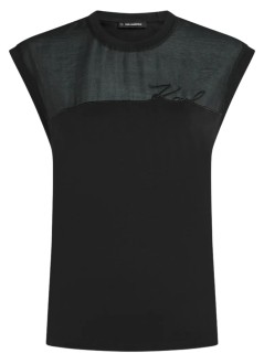 karl lagerfeld top womansignature t-shirt - b2w17019 999