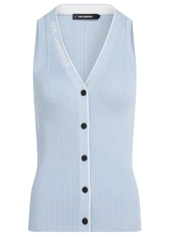karl lagerfeld top mujer logo knit day top - b2w18014 1qv