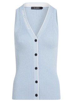 karl lagerfeld top womanlogo knit day top - b2w18014 1qv