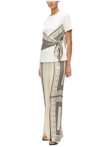 karl lagerfeld top mujer scarf print detail t-shirt - b2w17011 b09 2