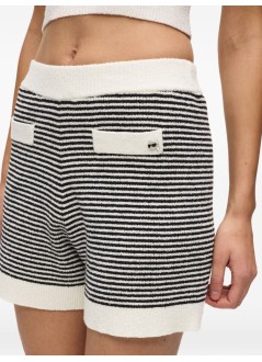 karl lagerfeld pantalon corto mujer ikon striped knit shorts - b2w10102 1mc