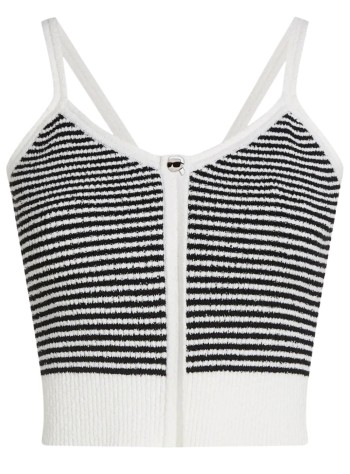 karl lagerfeld top mujer ikon striped knit top - b2w18016 1mc