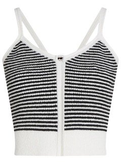 karl lagerfeld top womanikon striped knit top - b2w18016 1mc