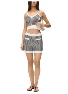 karl lagerfeld top womanikon striped knit top - b2w18016 1mc