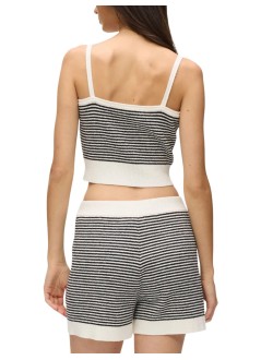 karl lagerfeld top womanikon striped knit top - b2w18016 1mc