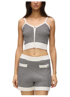 karl lagerfeld top womanikon striped knit top - b2w18016 1mc