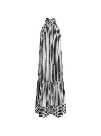 karl lagerfeld dress womanmaxi cotton stripe dress - b2w13029 2ne