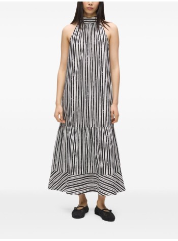 karl lagerfeld dress womanmaxi cotton stripe dress - b2w13029 2ne 2