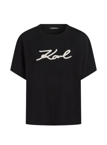 karl lagerfeld top womanrope logo t-shirt - b2w17020 999