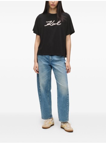 karl lagerfeld top womanrope logo t-shirt - b2w17020 999 2