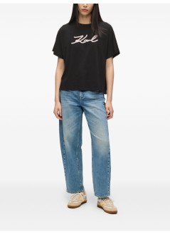 karl lagerfeld top mujer rope logo t-shirt - b2w17020 999