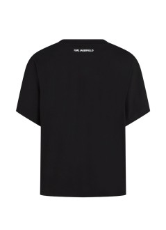 karl lagerfeld top mujer rope logo t-shirt - b2w17020 999