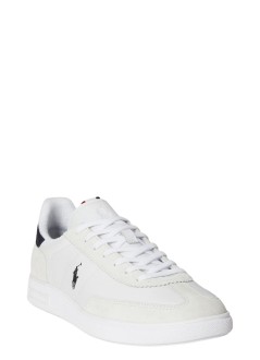 polo ralph lauren sneaker manbedford rib-sneakers-low top lace - 809p01619001 white navy red