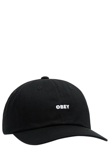 obey cap manobey bold curve 6 panel strabk - 100580429 blk