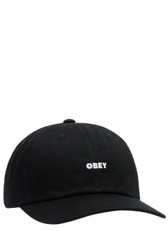 obey cap manobey bold curve 6 panel strabk - 100580429 blk