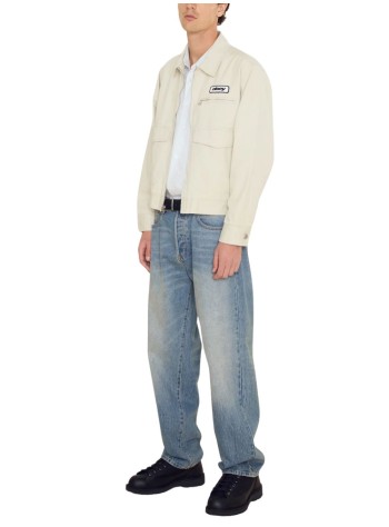 obey outerwear manobey walter work jacket silver birch faded wash - 121800620 sbr 2