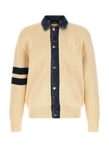 dsquared knitwear mandenim mix d2 knit cardigan - s74ha1591d13185 961