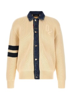 dsquared knitwear mandenim mix d2 knit cardigan - s74ha1591d13185 961