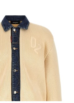 dsquared knitwear mandenim mix d2 knit cardigan - s74ha1591d13185 961
