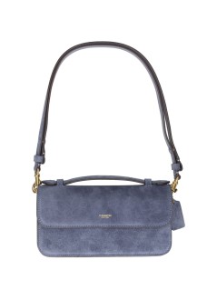 coach crossbody mujer suede elora top handle crossbody bag - cdd59 b4 light denim