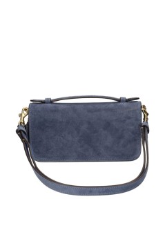 coach crossbody mujer suede elora top handle crossbody bag - cdd59 b4 light denim