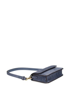 coach crossbody mujer suede elora top handle crossbody bag - cdd59 b4 light denim