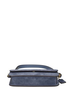 coach crossbody mujer suede elora top handle crossbody bag - cdd59 b4 light denim