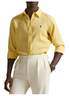 polo ralph lauren shirt mancubdppcs-long sleeve-sport shirt - 710966294515 corn yellow