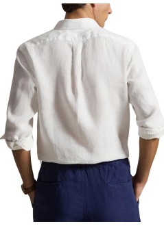 polo ralph lauren camiseria hombre cubdppcs-long sleeve-sport shirt - 710966294506 white