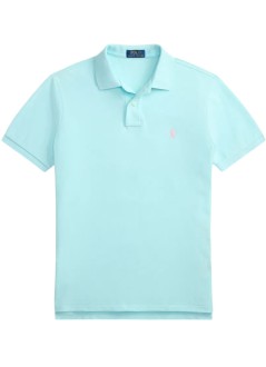 polo ralph lauren polo hombre sskccmslm1-short sleeve-knit - 710680784511 new aqua c3166
