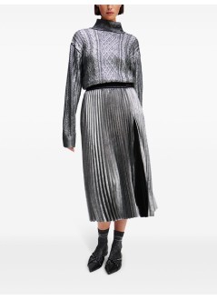 karl lagerfeld falda mujer foil pleated skirt - a1w12004 979