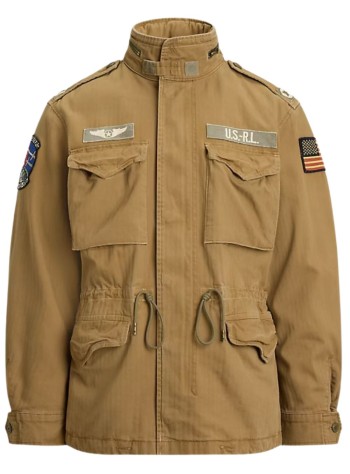 polo ralph lauren outerwear manwoven-field-jacket - 710p02024001 sandsurf w patches