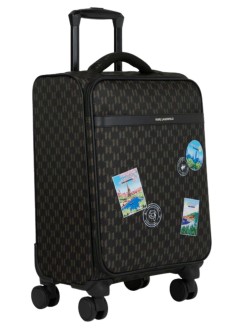 karl lagerfeld viaje hombre ikon monogram nylon trolley - b1w30253 2ls