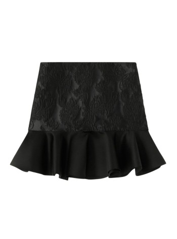 ganni falda mujer satin cloque mini skirt - a1090086 099