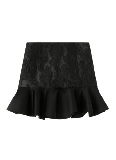 ganni falda mujer satin cloque mini skirt - a1090086 099