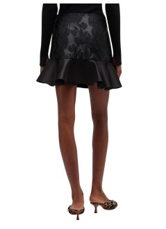 ganni falda mujer satin cloque mini skirt - a1090086 099