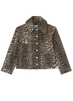 ganni outerwear womanprint denim jacket - a1010058 859