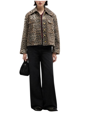 ganni outerwear womanprint denim jacket - a1010058 859 2