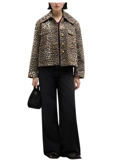 ganni outerwear womanprint denim jacket - a1010058 859