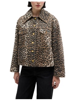 ganni outerwear womanprint denim jacket - a1010058 859