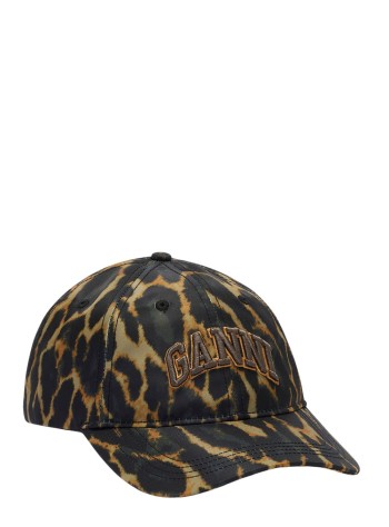 ganni cap womanprinted nylon cap - b3020038 028