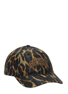 ganni gorras mujer printed nylon cap - b3020038 028
