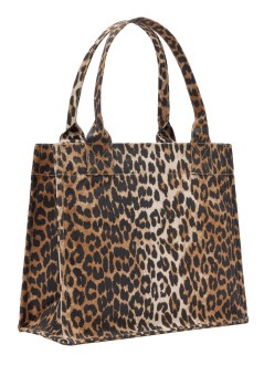 ganni handbag mujer large easy shopper pocket print - a7179 943