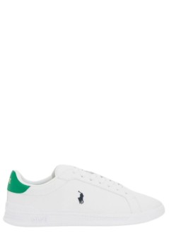 polo ralph lauren sneaker manhrt crt ii-sneakers-low top lace - 809p09760002 white billiard green hunt navy