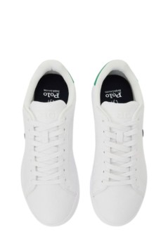 polo ralph lauren sneaker manhrt crt ii-sneakers-low top lace - 809p09760002 white billiard green hunt navy